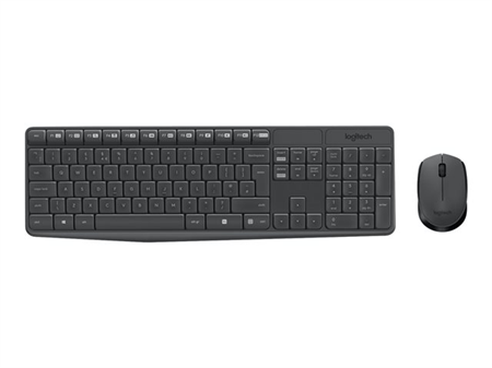 Logitech MK235 trådlöst tangentbord + mus, USB
